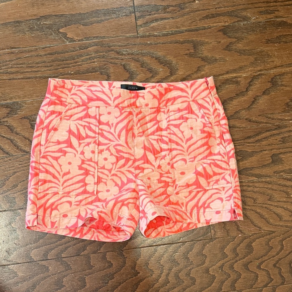J Crew tropical neon shorts, size 2 - Picture 2 of 9